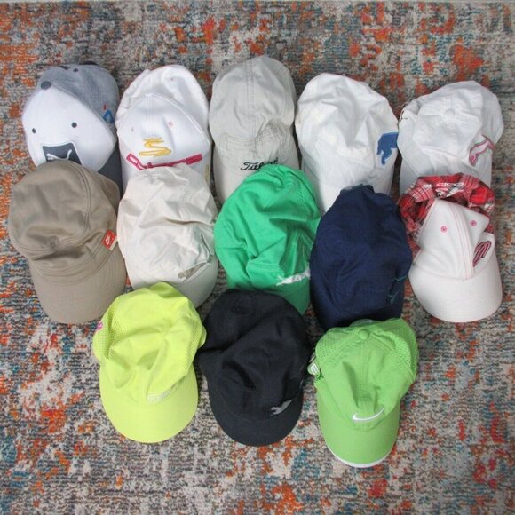 Womens Golf Hat Lot Performance Puma Nike Cobra Titlesit y2k Tennis White 1024 - Picture 1 of 16